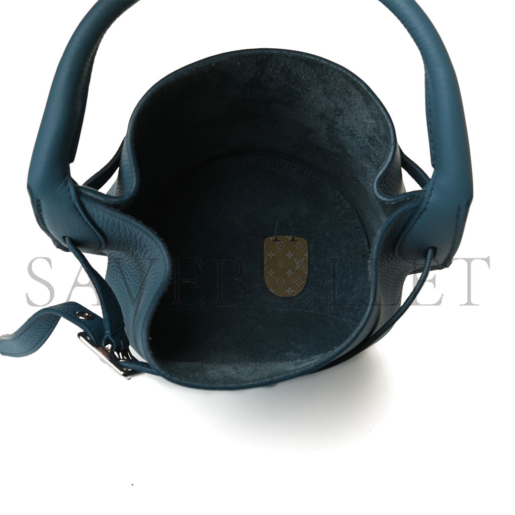 Ce**e calfskin nano big bag bucket slate blue (21*15*15cm)